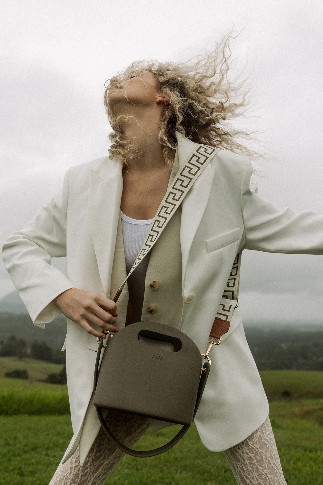 Shoulder Strap - Crème/Moss Key