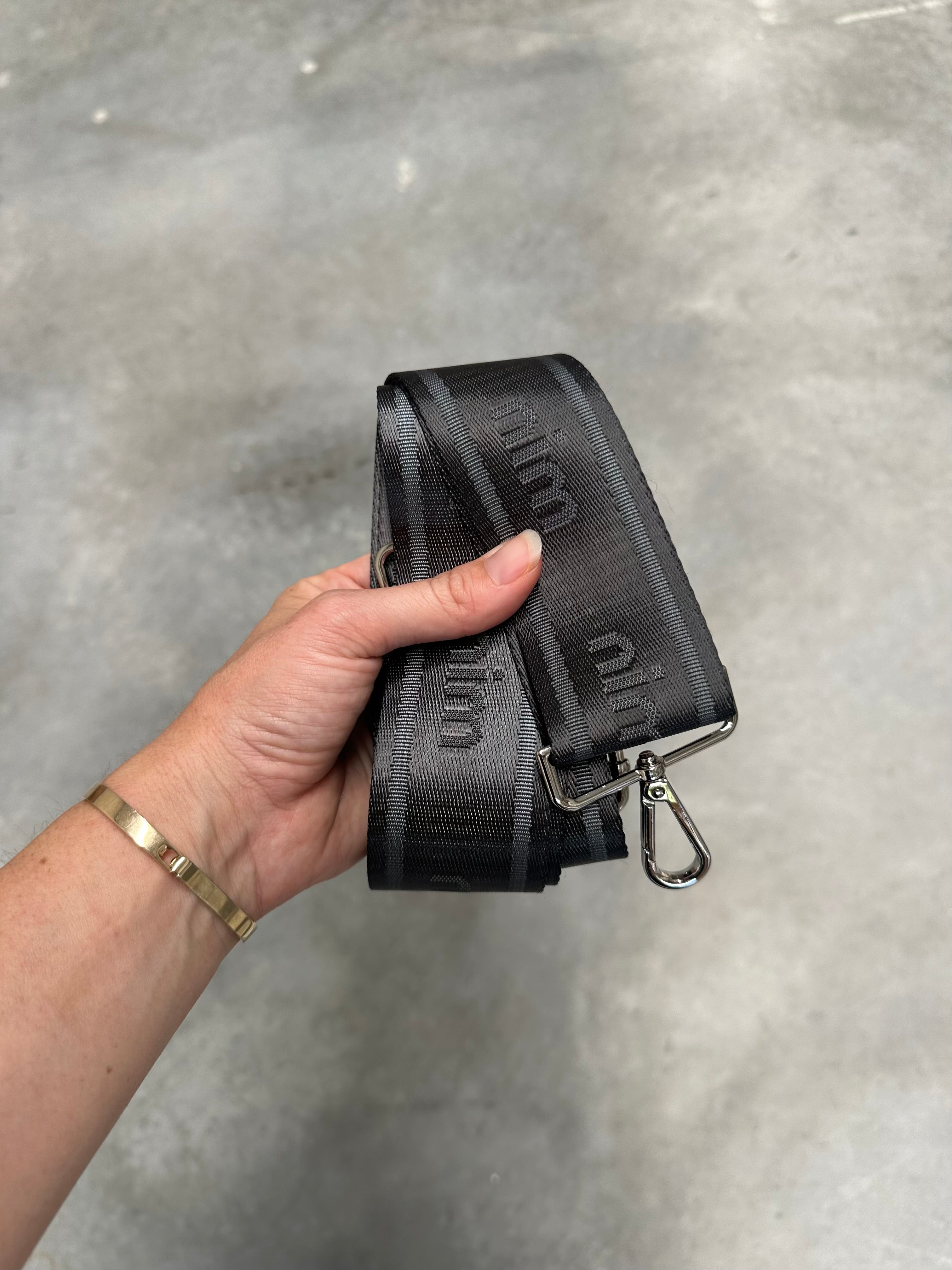 Shoulder Strap - Charcoal Mono + Silver