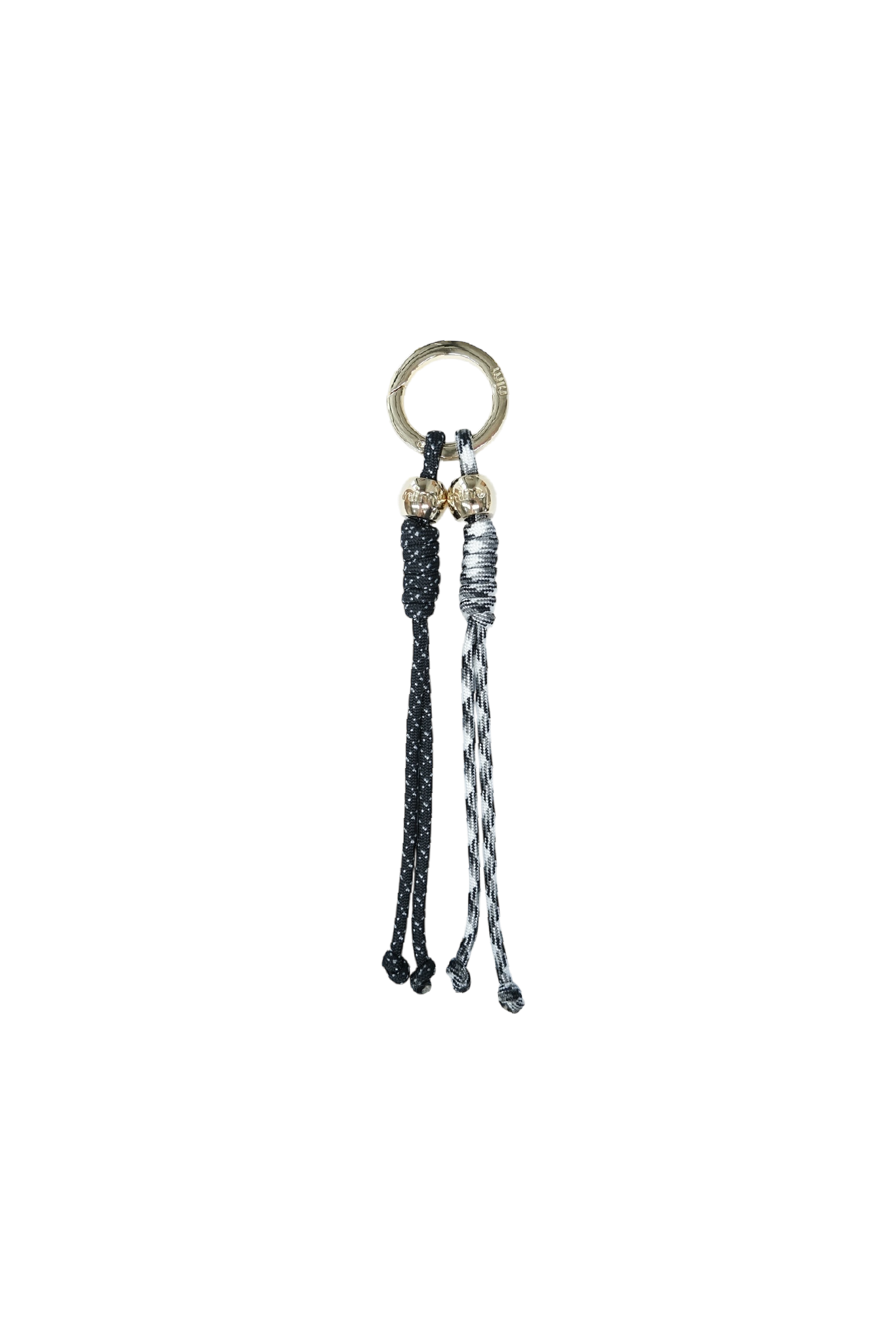 Rope Charm Key Ring - Black/White