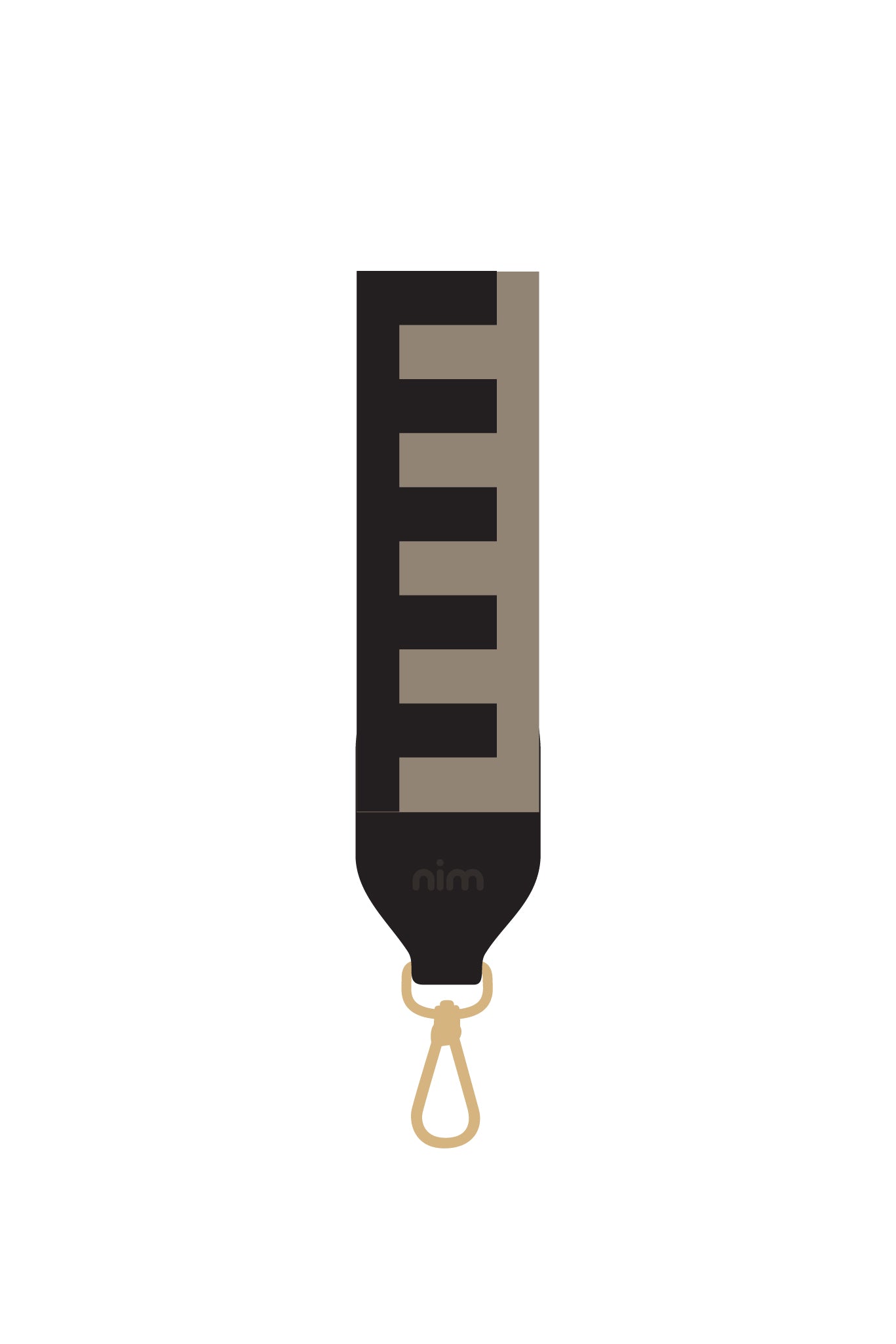 Shoulder Strap - Black/Taupe Block