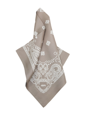 Silk Bag Scarf - Taupe