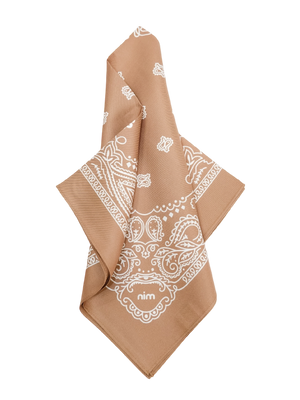 Silk Bag Scarf - Brown