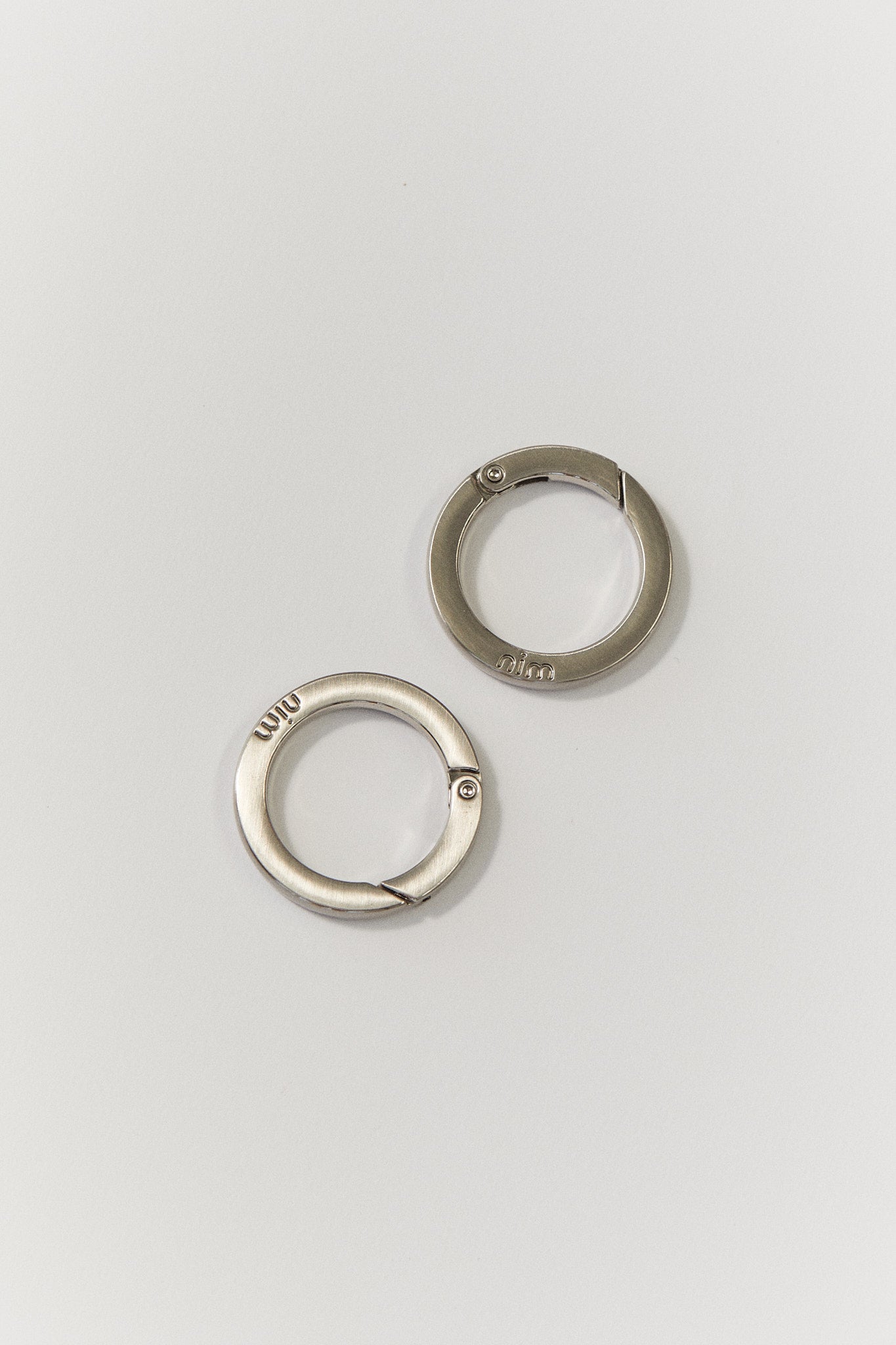 Ring Clips Brushed Silver