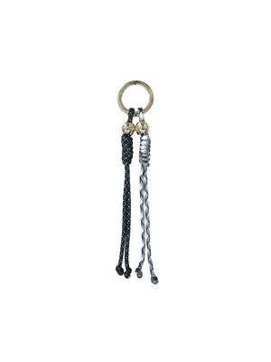 Rope Charm Key Ring - Black/White