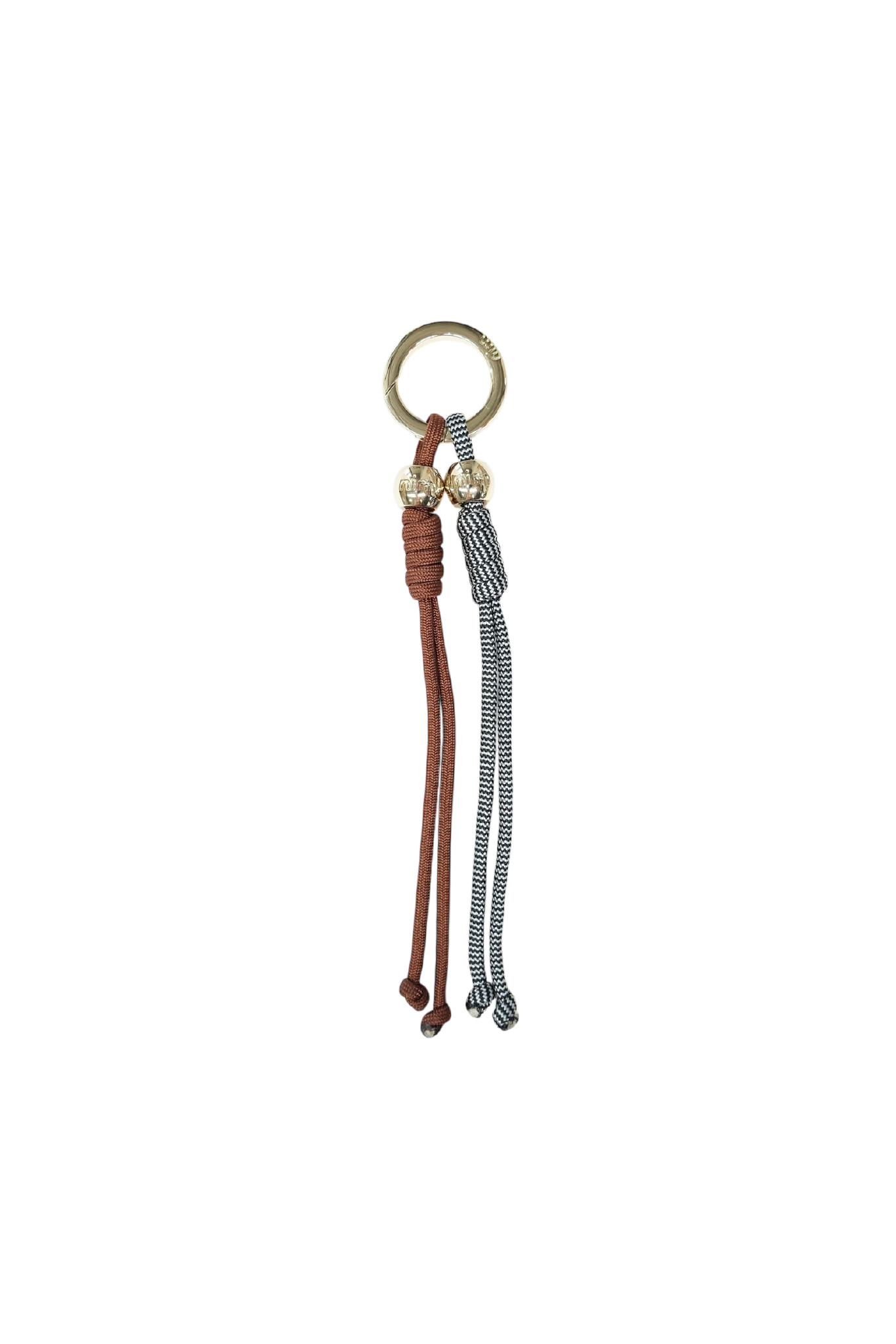 Rope Charm Key Ring - Black/Brown