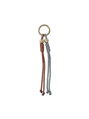 Rope Charm Key Ring - Black/Brown